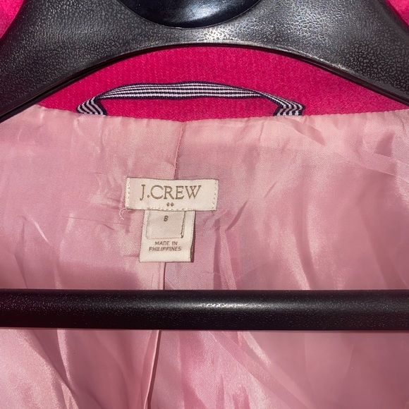 J. Crew Factory Bold Pink Pea Coat - Picture 3 of 7
